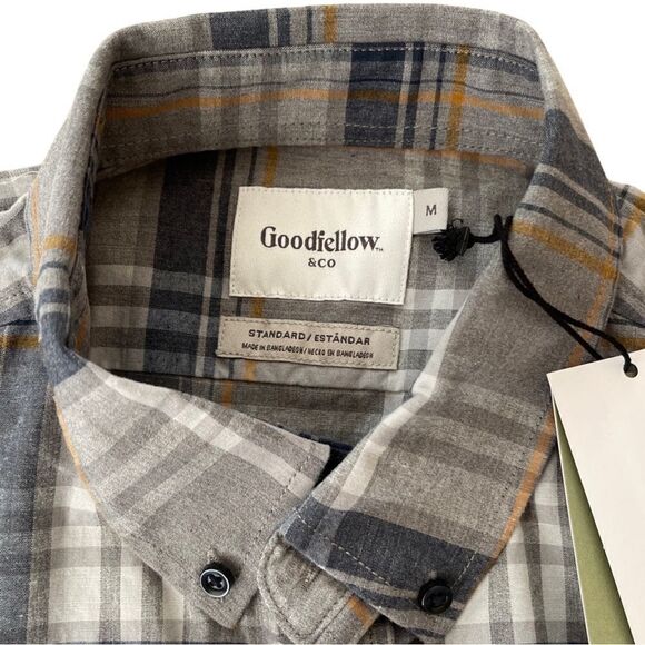 Goodfellow & Co Men's Standard Fit Stretch Poplin Long Sleeve Shirt • NWT - Picture 10 of 15